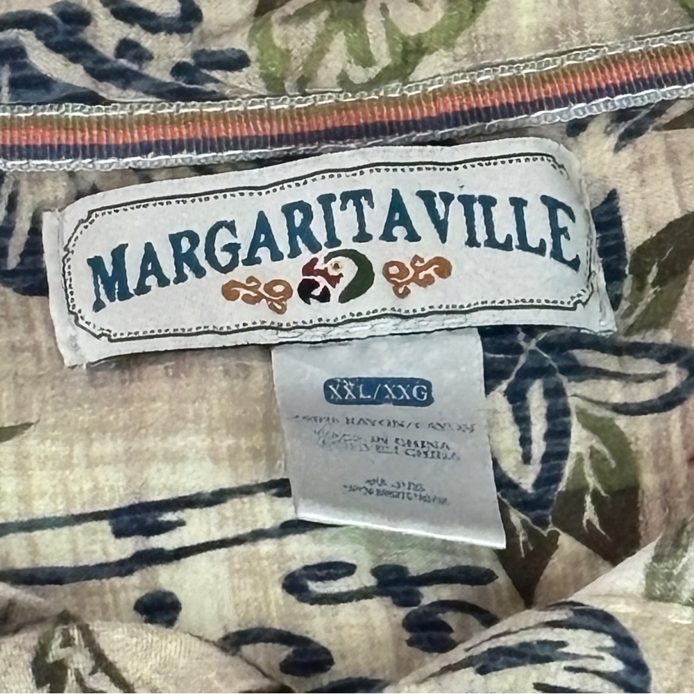 Margaritaville Beige Floral Print Shirt - Picture 3 of 5